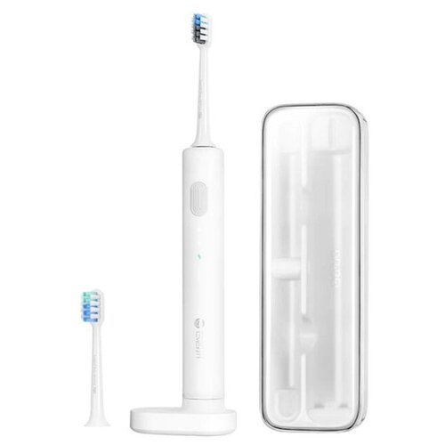 Электрическая зубная щетка DR.BEI BET-C01, звуковая, 31000 движ/мин, 2 насадки, АКБ, белая