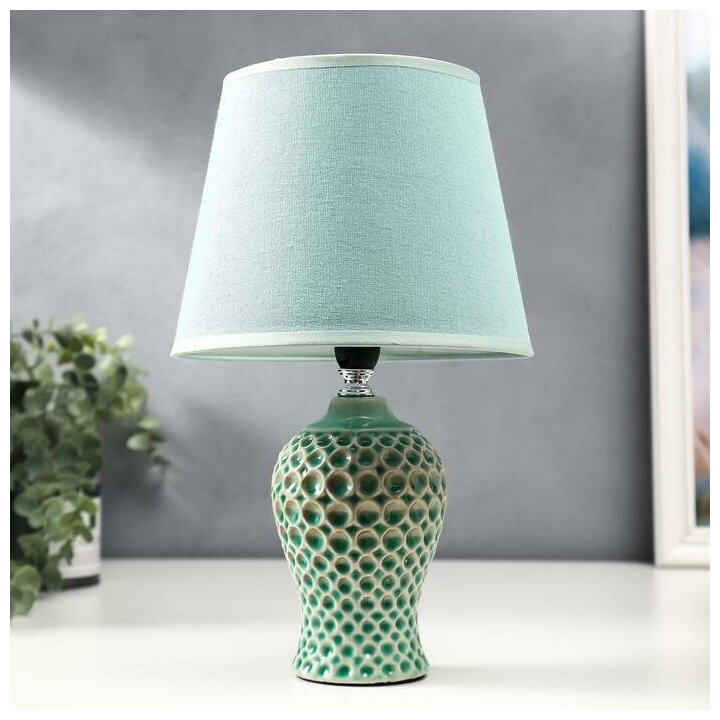 Лампа настольная Risalux E14 40 Вт зеленый h 33 см