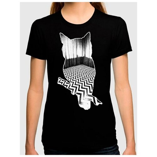 фото Футболка design heroes твин пикс - twin peaks женская черная 3xl