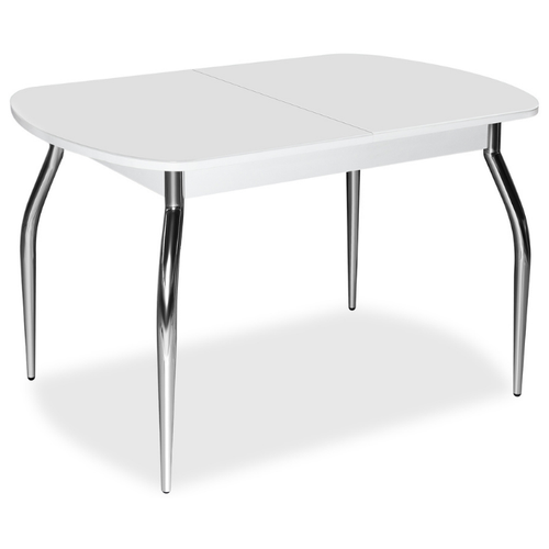 фото Стол со стеклом раздвижной palermo 110 white - ch. размеры стола (дхшхв): 110(142)х70х75 см форма