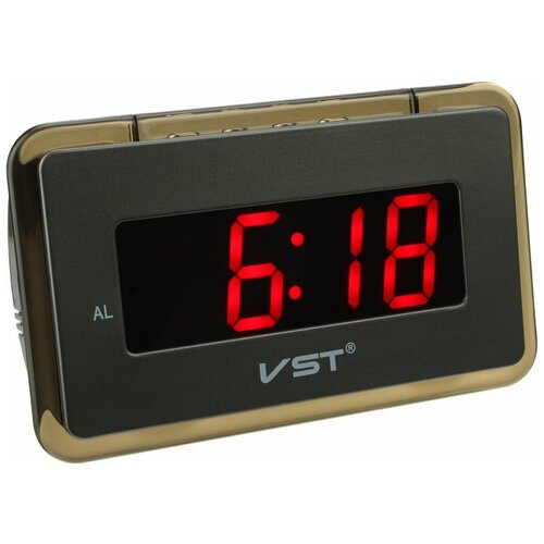 фото Часы vst-728-1 1 дисплей красный usb будильник