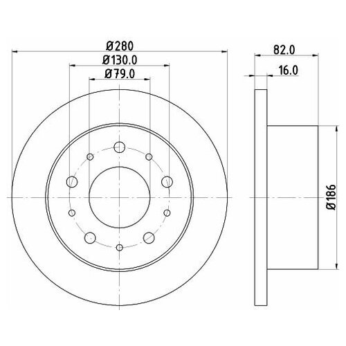 Hella HELLA Тормозной диск hella 8dd355108981