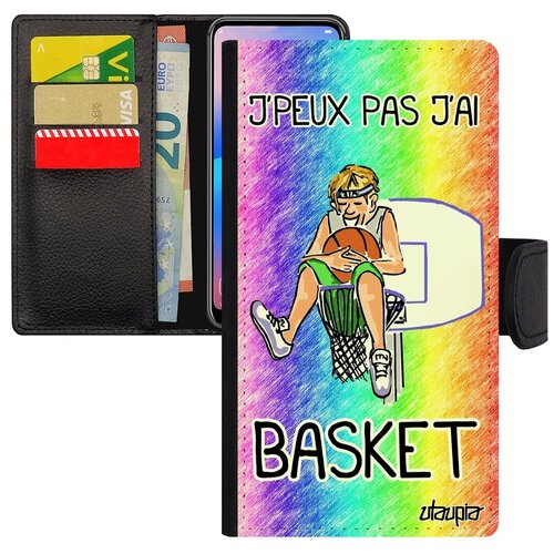 фото Противоударный чехол- книжка на мобильный // apple iphone 7 // "не могу - у меня баскетбол!" юмор крутой, utaupia, цветной