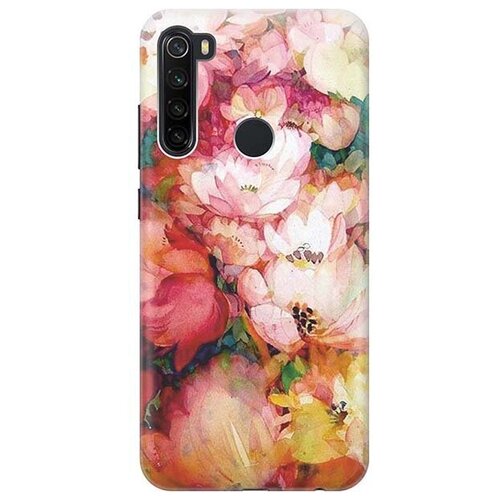 фото Ультратонкий силиконовый чехол-накладка для xiaomi redmi note 8t с принтом "яркие цветы" gosso