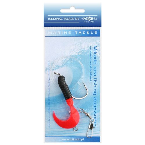 фото Морская оснастка mikado pilk twist rig 7.5см, крючок № 6/0 (black/red), арт. ls-a060-7.5-04
