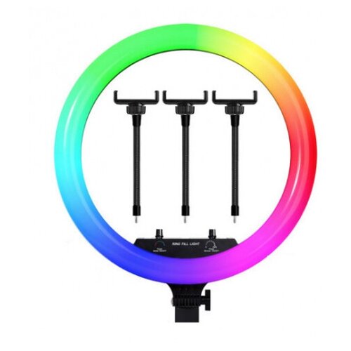 Светодиодная цветная кольцевая лампа RGB LED MJ-18 Soft Ring Light 45 см без штатива 639000₽