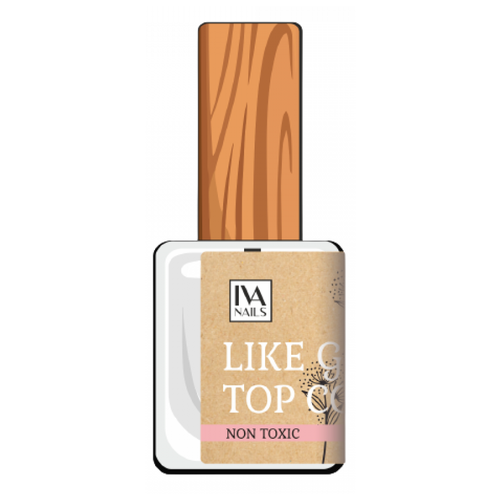 IVA Nails Верхнее покрытие Like Gloss Top Coat, прозрачный, 10 мл