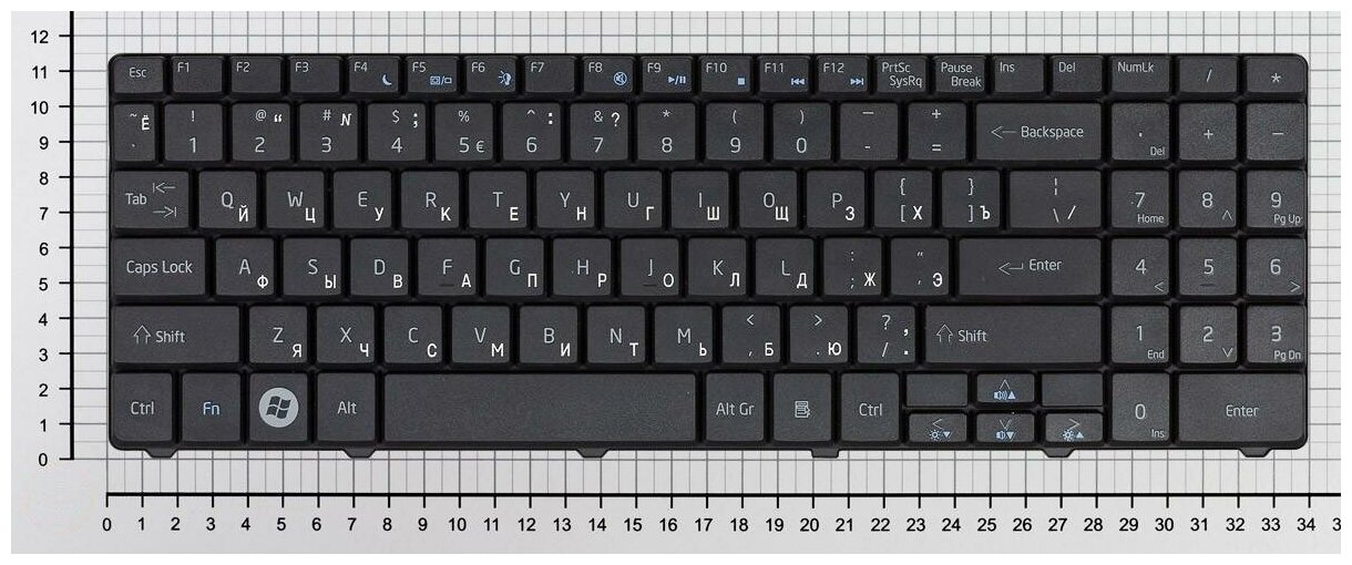 Клавиатура для ноутбука Acer eMachines G430 русская черная