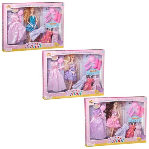 фото Кукла junfa atinil гардероб модницы на вечеринку (в коротком платье) в наборе с 4 дополнительными пл junfa toys