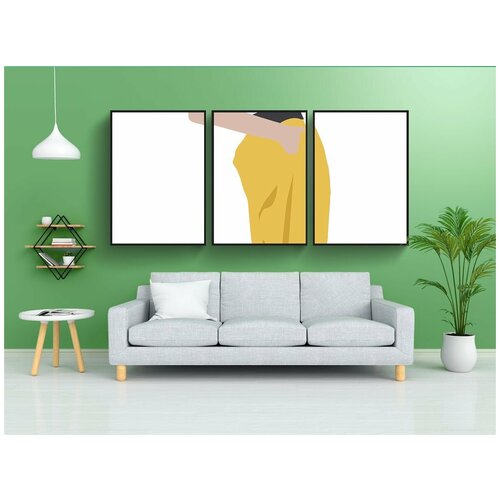 фото Набор модулных постеров для интерьера "мода, девочка, женщина" 60x90 см. в тубусе, без рамки lotsprints