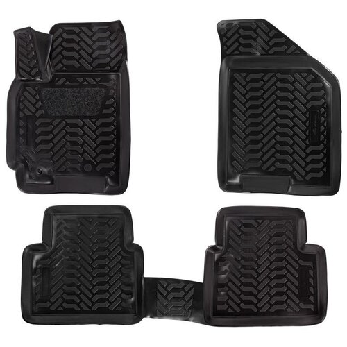 Ковры в салон (3D с подпят.) для Chevrolet Lacetti (04-12) компл. 4 шт, выс. борт, полимер, черн.