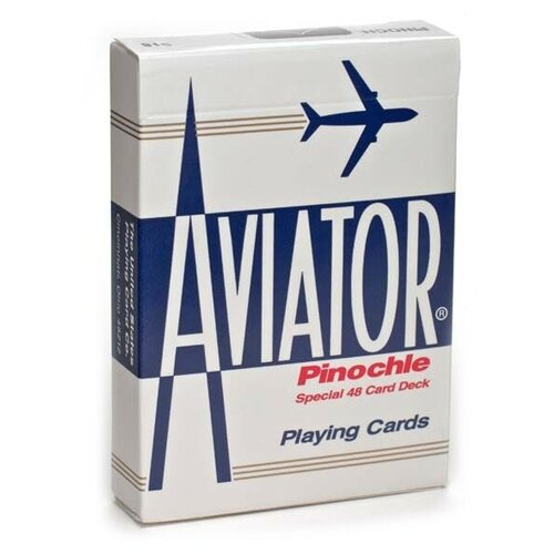 Игральные карты Aviator Pinochle, синие