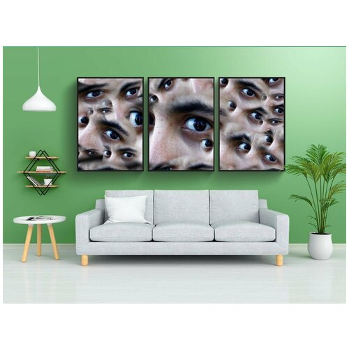 фото Набор модулных постеров для интерьера "глаза, лоты, представления" 60x90 см. в тубусе, без рамки lotsprints