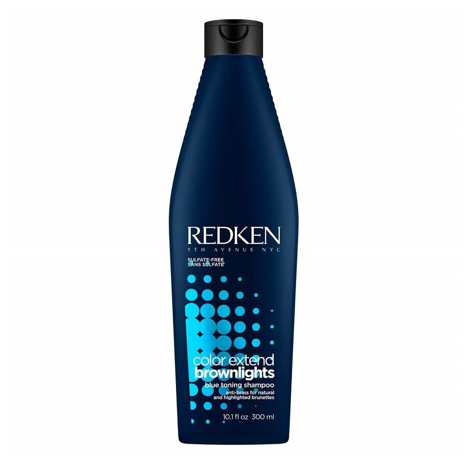 Redken Color Extend Brownlights - Редкен Колор Экстенд Браунлайтс Шампунь безсульфатный с синим пигментом для нейтрализации для тёмных волос, 300 мл -