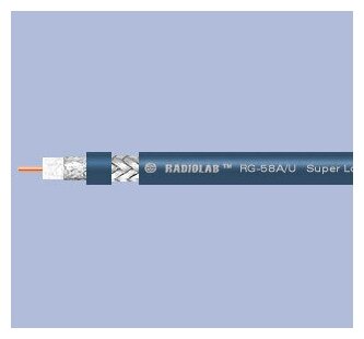 Коаксиальный кабель Radiolab RG-58 A/U (blue) (сплошной центральный проводник)