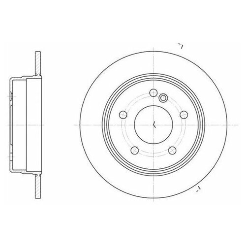 фото Тормозной диск remsa 6193.00 для mercedes c- class s202, w202