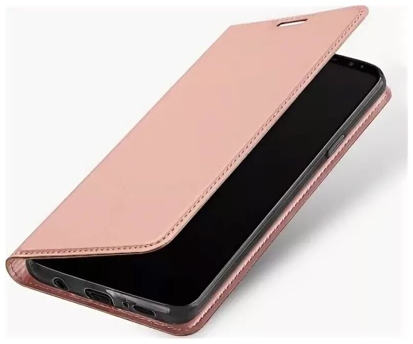 Чехол-книжка MyPads для Samsung Galaxy S10+ Plus SM-G975F водоотталкивающий с мульти-подставкой на жесткой металлической основе розовый