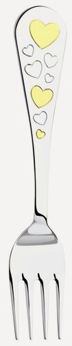 Изображение товара Вилка детская «Сердце», позолота 2302010008