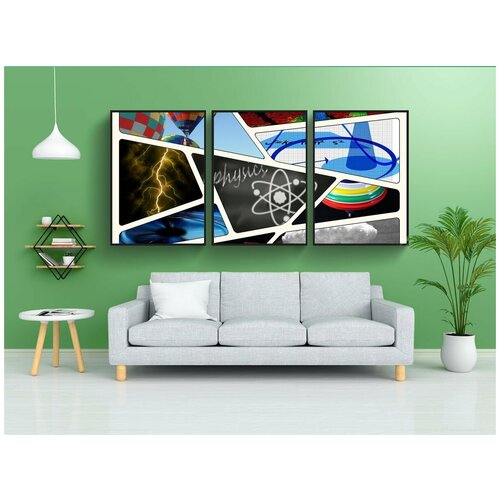 фото Набор модулных постеров для интерьера "физика, формула, считать" 60x90 см. в тубусе, без рамки lotsprints