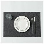 Салфетка сервировочная на стол «Узелок», 45×30 см, цвет серый(12 шт.) - изображение