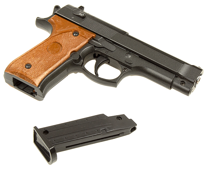 Cтрайкбольный пистолет Galaxy G.22 Beretta 92 mini металлический, пружинный