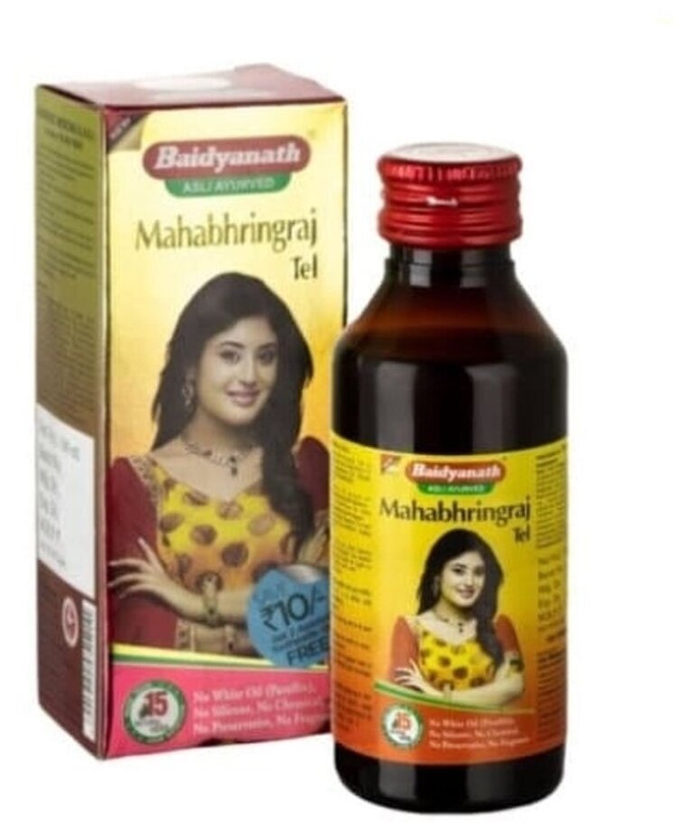 Масло Махабринградж Бадьянатх (Mahabhringraj Oil Baidyanath) для роста и восстановления волос, 100 мл.