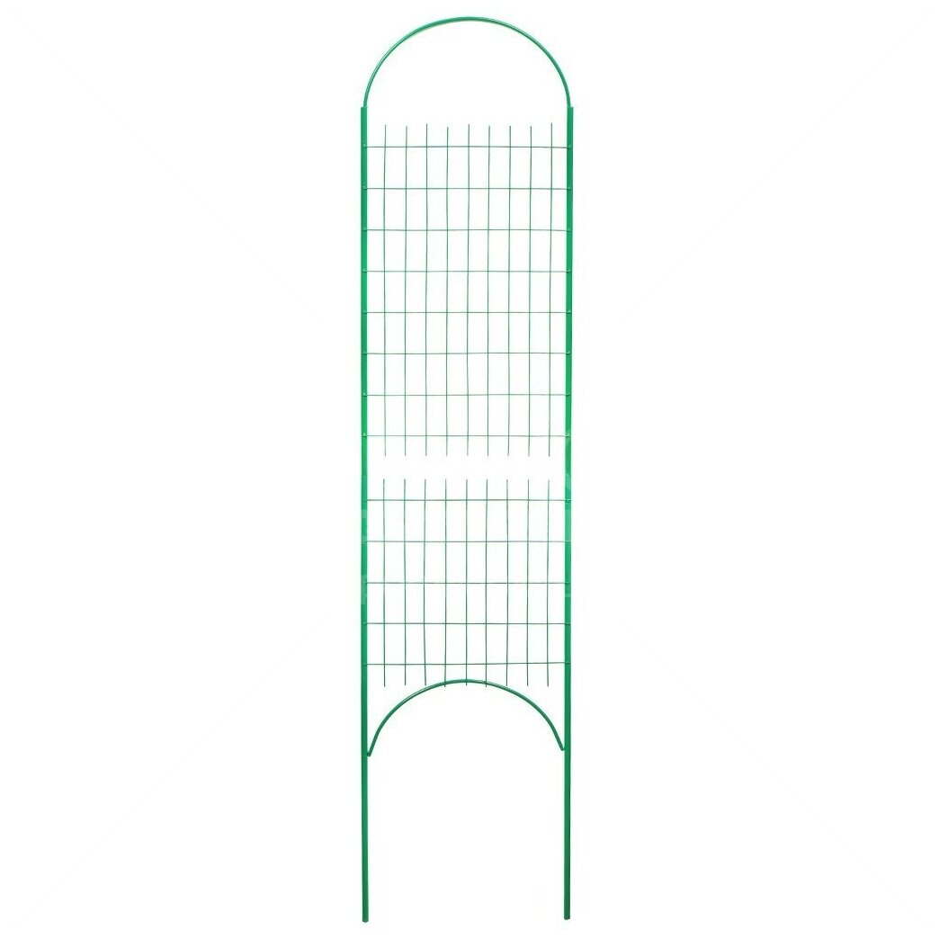 Шпалера садовая декоративная Сетка разборная h-2.1 м, металлическая в ПВХ оболочке d10 мм - фотография № 1