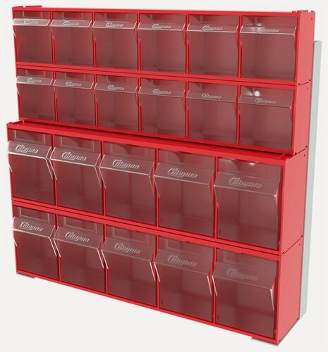 Изображение товара Стойка настенная/настольная Стелла-техник, 4 полки с ячейками 150x61х15 см