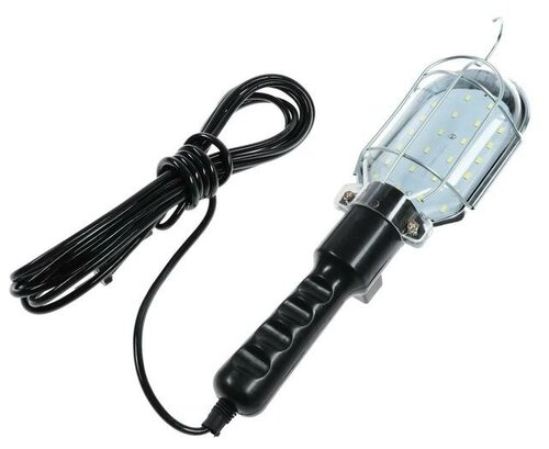 Светильник переносной светодиодный Luazon Lighting с выключателем, 10Вт, 24LED, 5 м, черный./В упаковке шт: 1