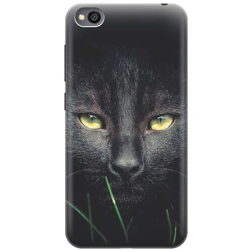 фото Ультратонкий силиконовый чехол-накладка для xiaomi redmi go с принтом "кошка в темноте" gosso