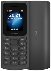 Телефон Nokia 105 4G DS 2021, Dual nano SIM, черный