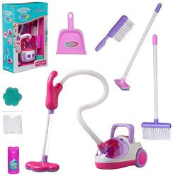 Игровой набор Junfa toys Помогаю маме Генеральная уборка PT-01527 розовый/фиолетовый/белый