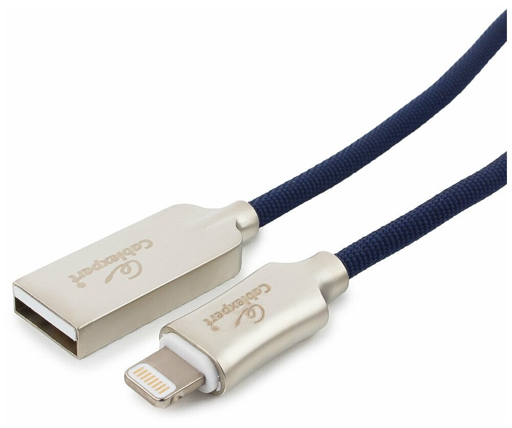 Кабель Apple Lightning 8pin - USB 2.0 шт 1.0м (Cablexpert, сертфиц. синий)
