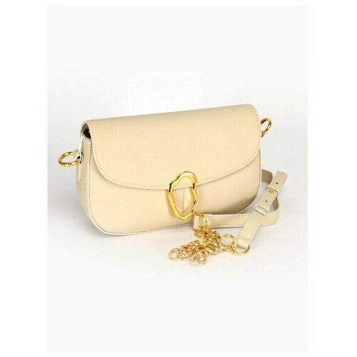 фото Сумка женская натуральная кожа gu 2066-6683, 1отд, плечевой ремень, бежевый 244938 аделия