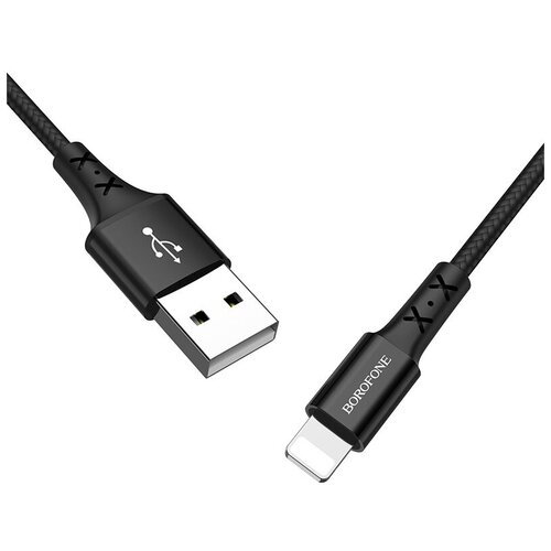 Кабель USB BOROFONE BX20 Enjoy, USB - Lightning, 2А, 1 м, черный кабель usb микро usb borofone bx20 enjoy 1 0м цвет красный