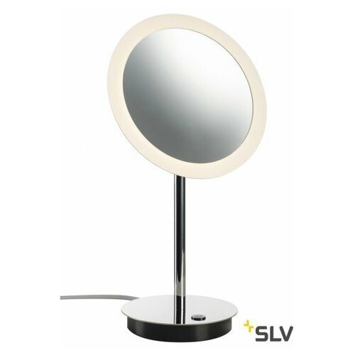 SLV 1001502 MAGANDA TL настольное зеркало косметическое IP44 с подсветкой 4.2Вт с LED 3000К, 70лм, хром/ белый