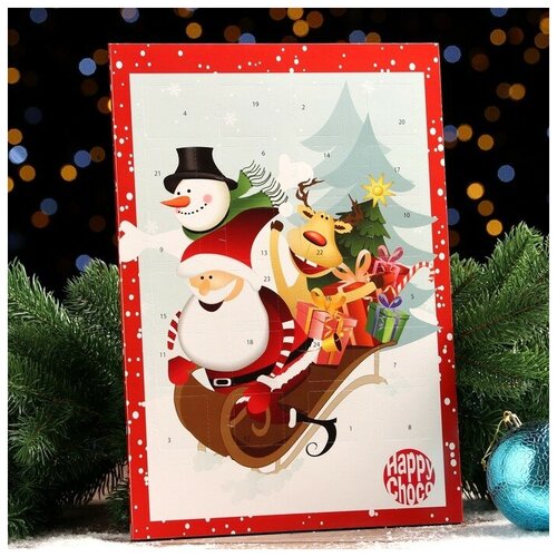 Chocoland Адвент календарь с мини плитками из шоколадной массы 