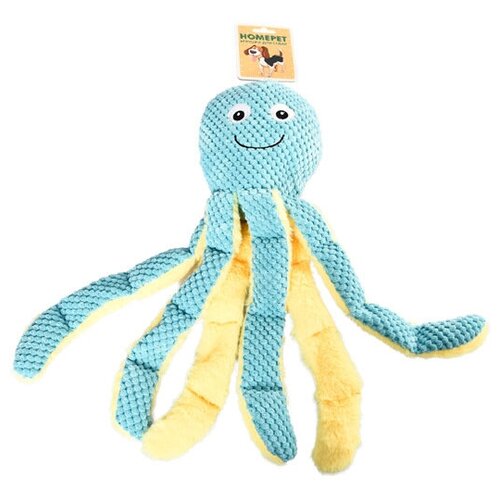 Игрушка Homepet Seaside осьминожек с пищалкой плюш для собак (43 х 31 см,) мягкая игрушка осьминожек 20 см