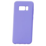 Чехол на Samsung Galaxy S8 Kruche Silicone Plain Lilac purple, противоударный пластиковый кейс, защитный силиконовый бампер, софттач накладка однотонная - изображение