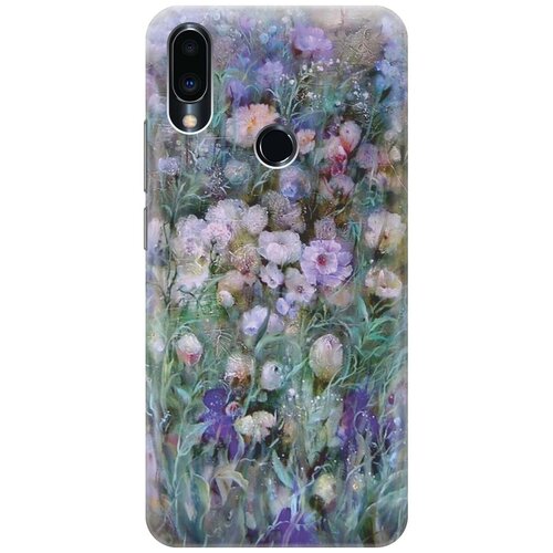 фото Re:pa накладка transparent для meizu note 9 с принтом "сиреневое поле"