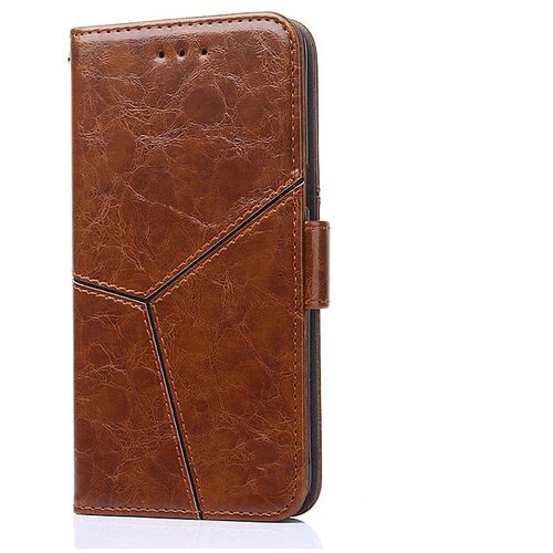 фото Чехол-книжка mypads для asus zenfone 3 max zc520tl 5.2 из качественной импортной кожи прошитый по контуру с необычным геометрическим швом цвет коричневый