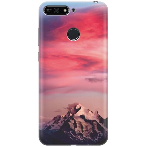 фото Gosso ультратонкий силиконовый чехол-накладка для huawei y6 prime (2018) / honor 7c / honor 7a pro с принтом "горы и небо"