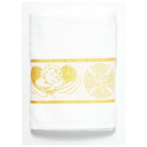Полотенце крестильное, для крещения, для крестин, махровое, банное, 100% хлопок, 70*140 см.