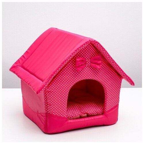 Домик Нежность, 34 х 32 х 37 см, розовый домик для животных