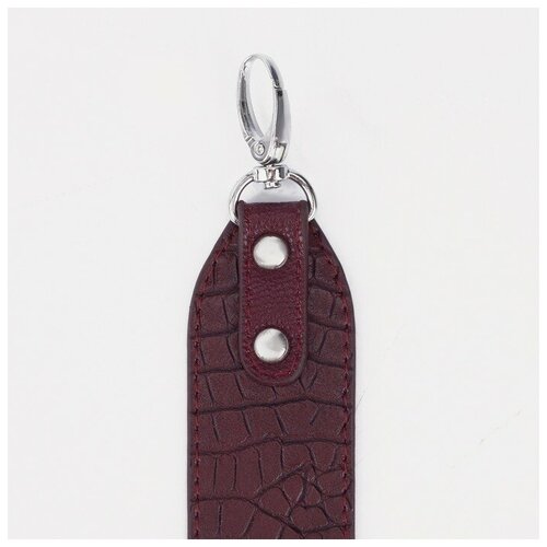 фото Ремень для сумки, цвет бордовый textura