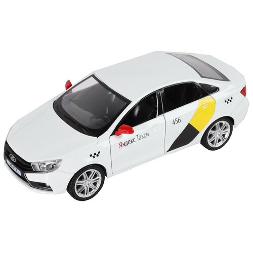 Машинка металлическая Яндекс. Такси LADA VESTA, белый, масштаб 1:24