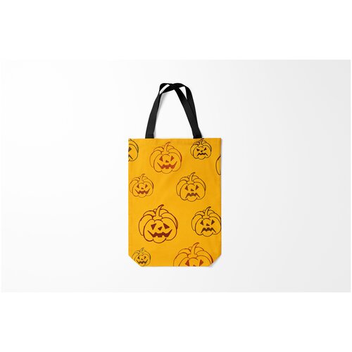 фото Сумка-шоппер / 31х42 см / праздники / хэллоуин тыквы burnettie