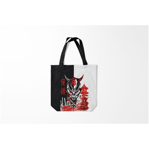 фото Сумка-шоппер / 40х40 см / популярные иллюстрации / самурай samurai burnettie