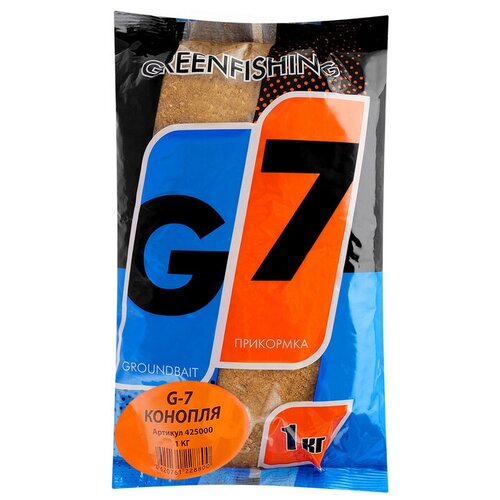 prikormka greenfishing leto gf metod sweet yellow 1kg Прикормка GF G-7 Конопляный микс, 1 кг