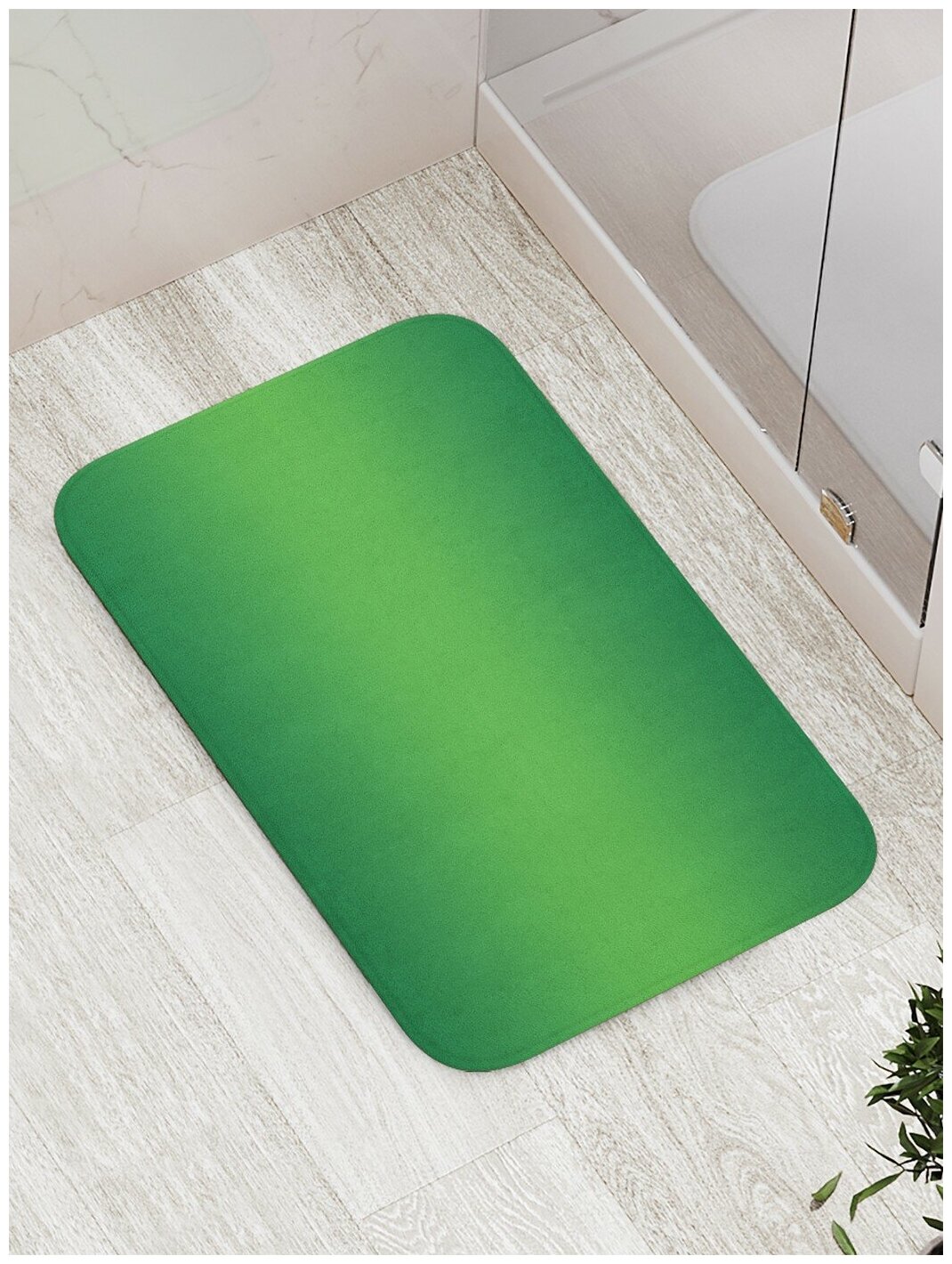 Коврик JoyArty противоскользящий "Сочная зелень" для ванной, сауны, бассейна, 77х52 см